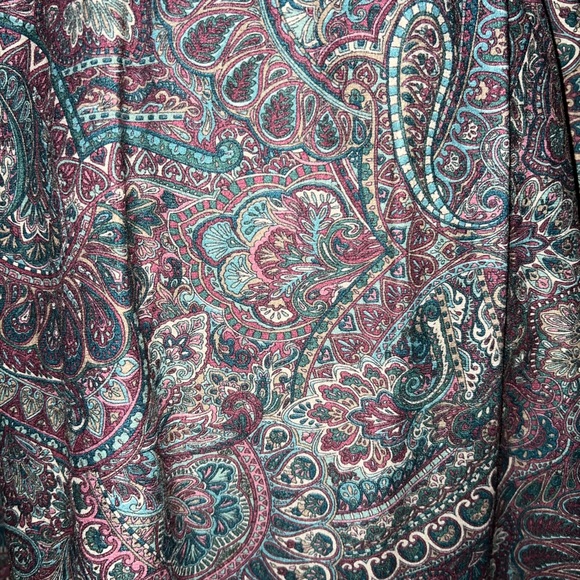 Vintage Paisley Midi Skirt in Black and Purple - Picture 2 of 6